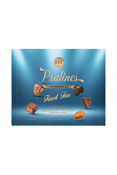 Elit Çikolata Pralines Finest Five Spesiyal Kutu 200g Glutensiz
