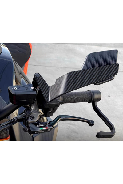 ttr motors Motosiklet Karbon Yarasa H2 Kanat Ayna V2 Geniş Açı