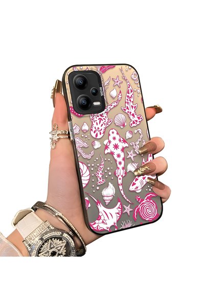 ucuc Xiaomi Poco X5 Compatible Hard Acrylic Back Silicone Edge Lens Protectio...