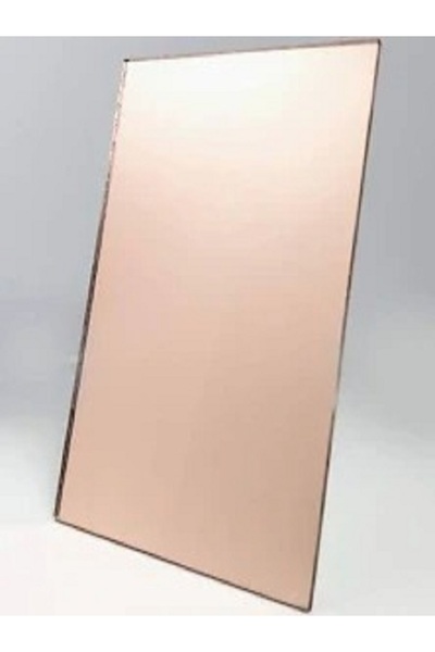 METALDESIGN Tablă oțel bronz aspect oglinda 0.4 mm – 605 × 610 mm