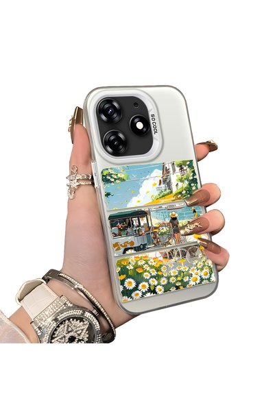 ucuc Tecno Spark 10 Pro(Ki7) Compatible Hard Acrylic Back Silicone Edge Lens ...