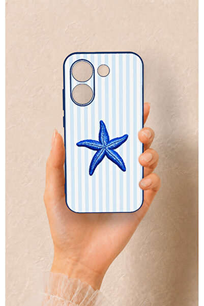 Vip Case Poco X8 Pro Uyumlu Mavi Deniz Yıldızı Desenli Silikon Kılıf