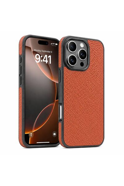 CROWNYX Premium Leather Case for iPhone 15 Pro Max Magnetic Shockproof Cover,...