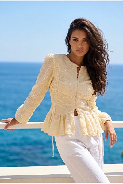 The Ness Collection İşlemeli şık bluz