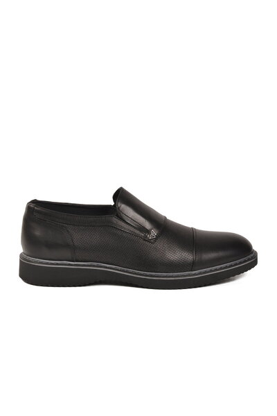 AYAKMOD Black Genuine Leather Men's Casual Shoes 1928 m