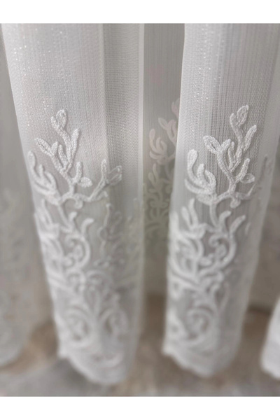 NİVEMESHOME Tulle Curtains - Ecru - 1 Piece