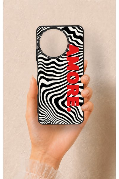 Vip Case Realme 11 Compatible Zebra Amore Patterned Silicone Case