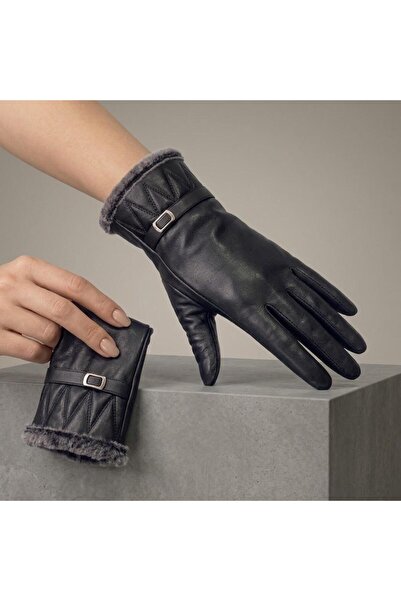 Wearflawless Women's Winter Plush Faux Leather Gloves, Warm and Stylish Gloves