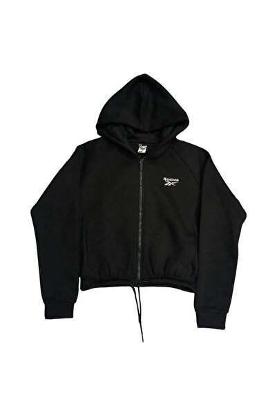 Reebok Γυναικείο Φλις Κροπ Φούτερ με Ολόσωμο Φερμουάρ και Μικρό Λογότυπο, Μέγ...