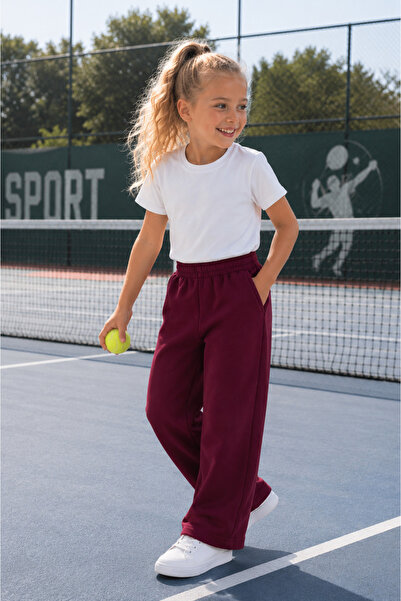 Rolypoly Kids' loose fit Cotton sweatpants with Elastic Waist