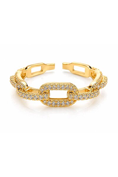 Valmont Adjustable Chain Model Round Cut Crystal Stone Women's Ring