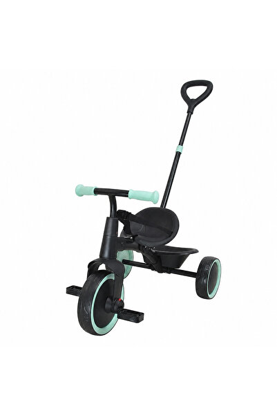 Zâna Casei Tricicletă 2 în 1 Negru Verde Mentă cu Curea