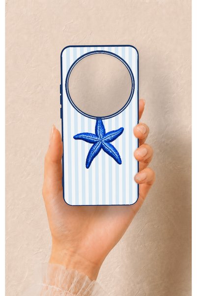 Vip Case حافظة سيليكون بنمط نجم البحر الأزرق متوافقة مع هاتف Xiaomi Mi 15 Ultra