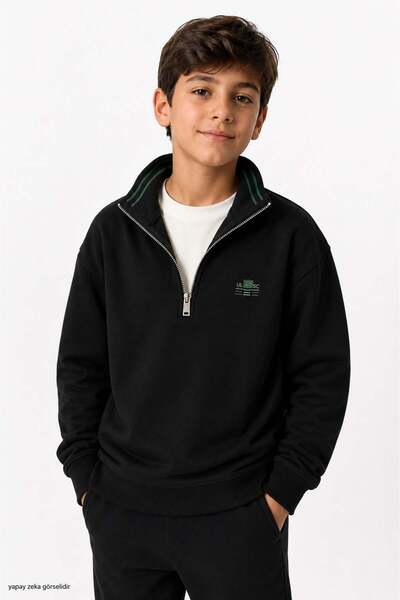 ModaPlaza Boy's Stand Collar Sweatshirt 4284