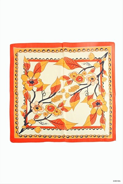 ZERO LAND Neck Scarves - Orange - Patterned