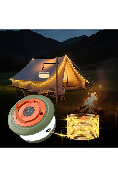 OEM Retractable Camping String Lights 10m 6 Modes LED Portable 3-in-1
