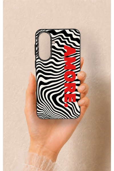 Vip Case Samsung A37 Uyumlu Zebra Amore Desenli Silikon Kılıf