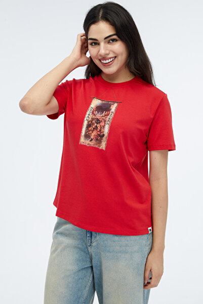 Kedi Baskılı Miosan Basic T-Shirt