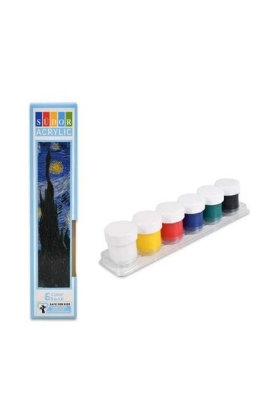Bezos 121 6 lı Akrilik Boya Pvc Şise
