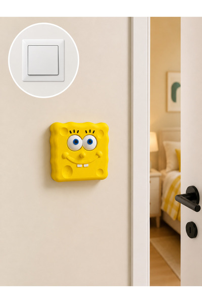 SpongeBob Süngerbob Dekoratif Işık Anahtar Kapağı
