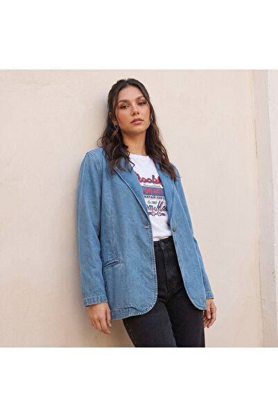Lee Cooper LS SINGLE BUTTON DENIM BLAZER