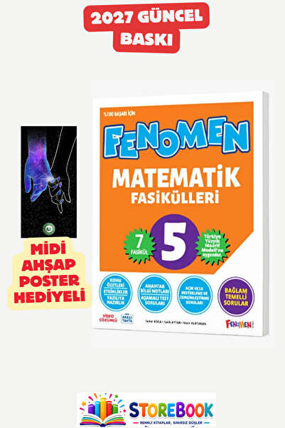 Fenomen Yayıncılık 5.Sınıf Matematik Fasikülleri (7 Fasikül)Bağlam Temelli Ma...