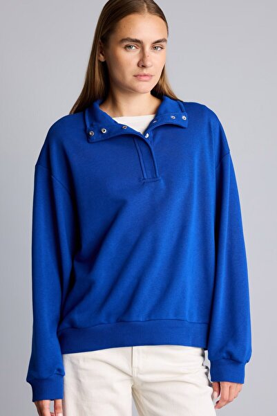DeFacto Sweatshirts - Blue - Casual