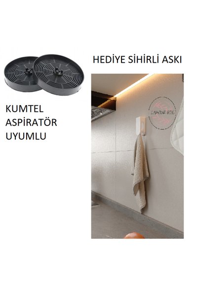 KUMTEL ASPİRATÖR UYUMLU KARBON FİLTRE (SİHİRLİ ASKILIK HEDİYELİ)