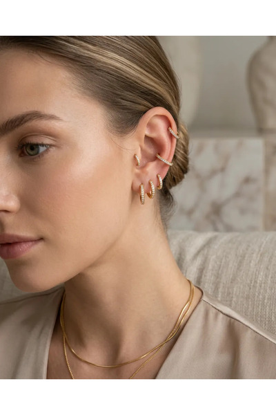ZEY Steel Earrings - Gold-colored - Natural Stone