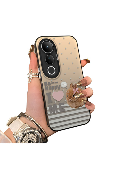 ucuc For Vivo V50 Lite 4G/5G Compatible Hard Acrylic Back Silicone Edge Lens ...