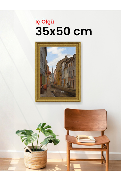 HARS Gallery Klasik Altın Çerçeve 35 x 50 cm Şeffaf Korumalı PVC