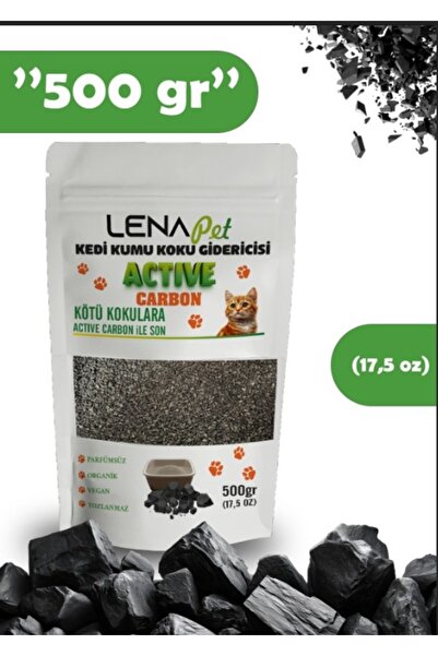 Lena Pet Active Carbon Doğal Kedi Kumu Koku Giderici Önleyici 500 GR