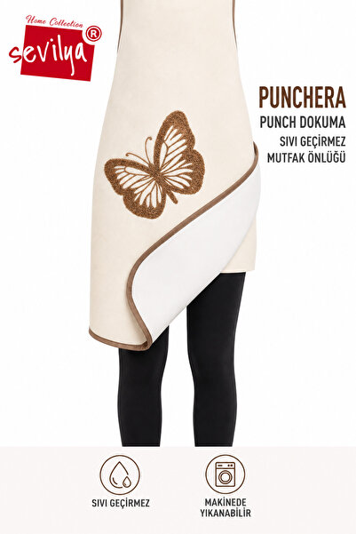 sevilya Punchera 2li Paket Punch Nakışlı Sıvı Su Geçirmez Mutfak Önlüğü