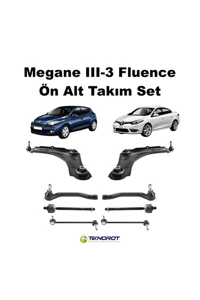 TEKNOROT Renault Megane III-3 Fluence Ön Alt Takım Set Salıncak-Rot başı-Rot ...