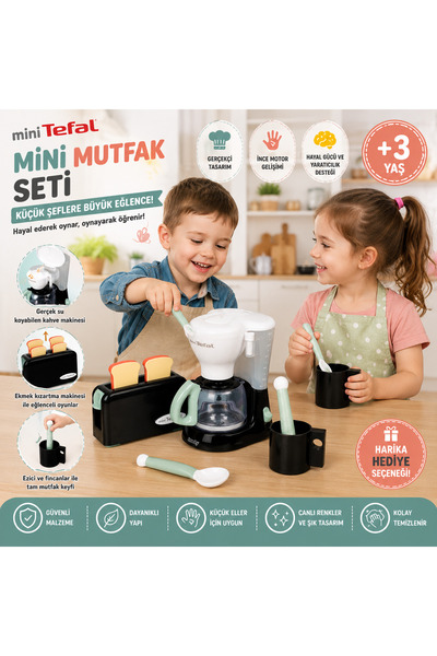 Cici Oyuncak Mini Oyuncak Kahve Makinesi ve Ekmek Kızartma Seti – 2 Fincan ve...