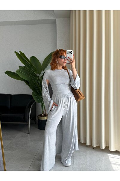 Bak'ap Pajama Sets - Gray - Long