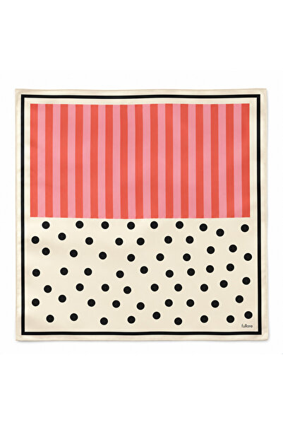 Fullare Not Just Polka Çizgi ve Puantiye Desenli Bandana