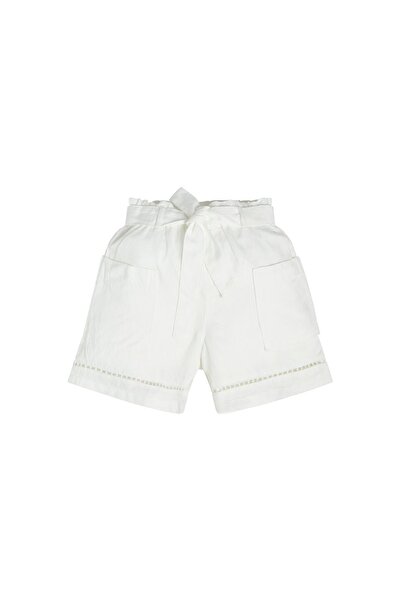 Guess Bg Store Pantaloni scurți albi pentru fete 23ss0gjgd03