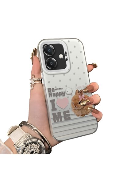 ucuc Oppo A3/A3X 4G/5G Compatible Hard Acrylic Back Silicone Edge Lens Protec...
