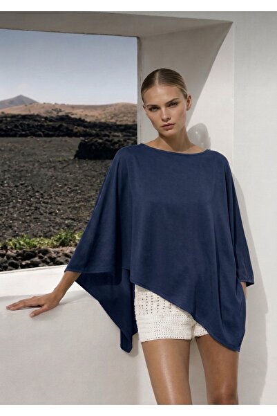 pistore Blouses - Dark blue - Asymmetric