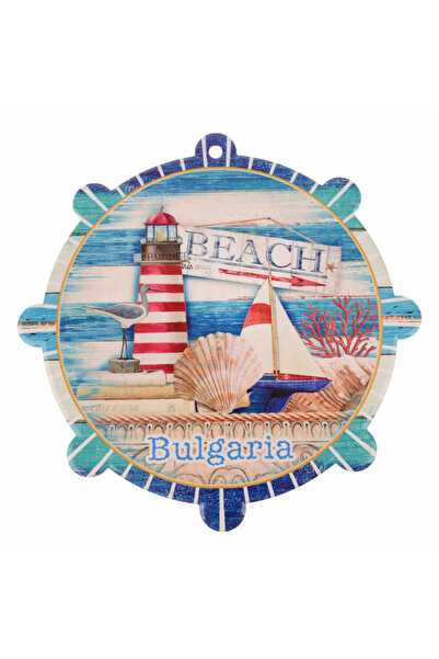 Generic Brand Pernă caldă, temă nautică, ceramică/plută, 20 cm