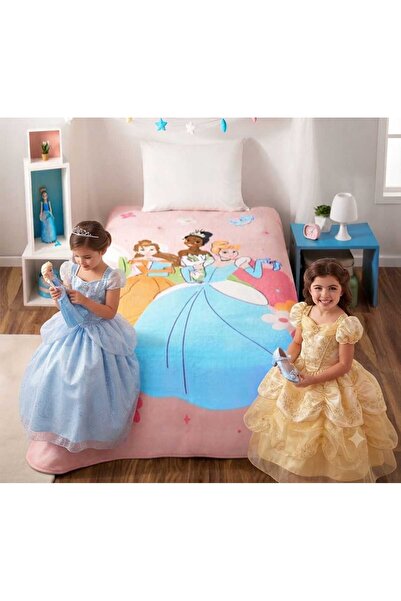 Taç Lisanslı Disney Princess Fun Together Battaniye Tek Kişilik