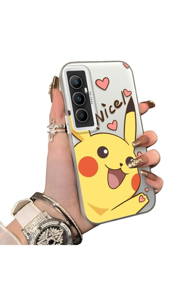 ucuc Realme C65 4g Compatible Hard Acrylic Back Silicone Edge Lens Protection...