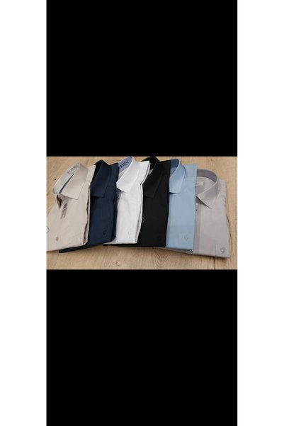 Cinar erkek giyim Men's Classic Shirt with Short Sleeves and Pockets