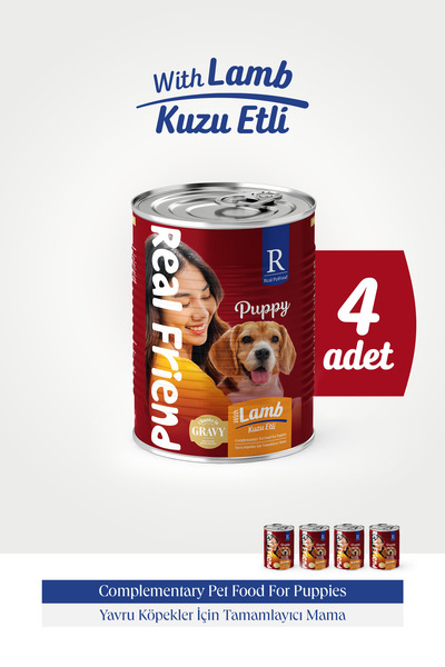 400 Gr x 4 Kuzu Etli, Sos İçinde Parça Etli Yavru Köpek Maması