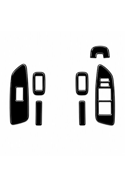 FD Damla Etiket Toyota Auris 2008 2015 Door Glass Opening Areas Piano Black G...