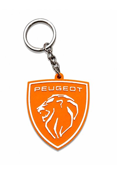 Genel Markalar Peugeot Logo Anahtarlık Turuncu