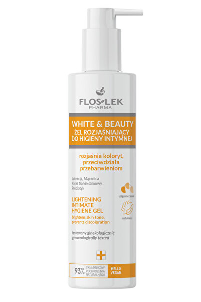 Floslek White&Beauty Gel de igienă intimă pentru luminozitate 225ml
