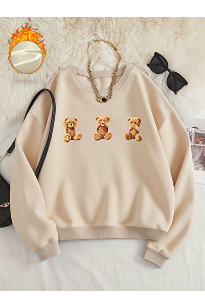 uyguntarz Sweatshirts - Beige - Casual