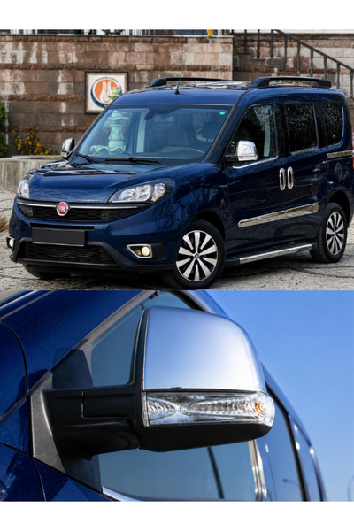 KAPOTO Fiat Doblo 2010-2021 Uyumlu Krom Ayna Kapağı Abs Nikelaj Sağ Sol 2 Par...